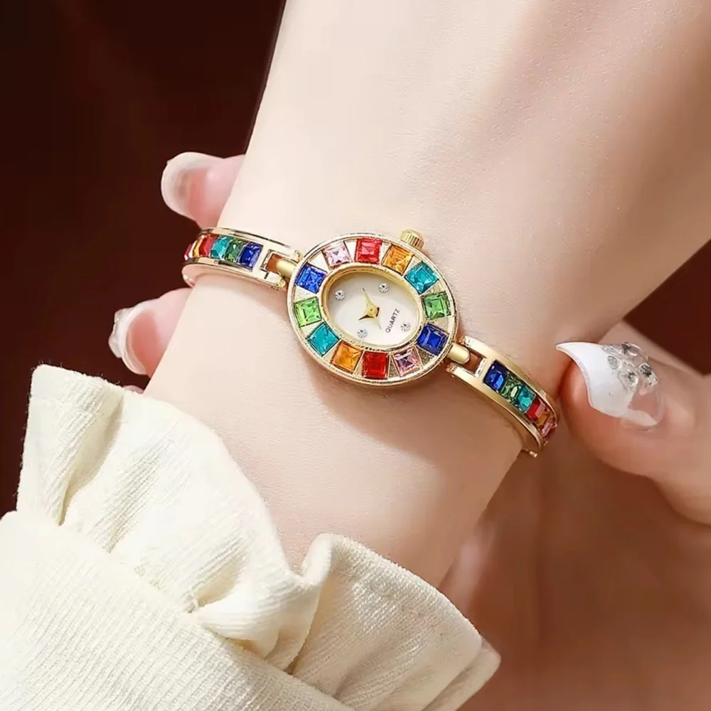 Vintage Gold Multicolor Quartz Watch